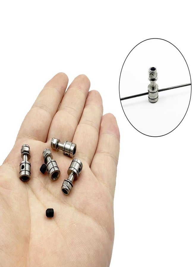 URIMPAVIDO 4PCS 2mm RC Pushrot Connector Adapter Stainless Steel Pushrot Connector Collar for RC Boat DIY Model Toy Parts (2mm) - Image 3